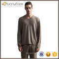 High quality knitted 100% cashmere mens v neck sweaters for autumn